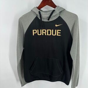 Vintage Purdue Boilermakers Nike Dri-Fit Boys Black Gray Pullover Hoodie Size S